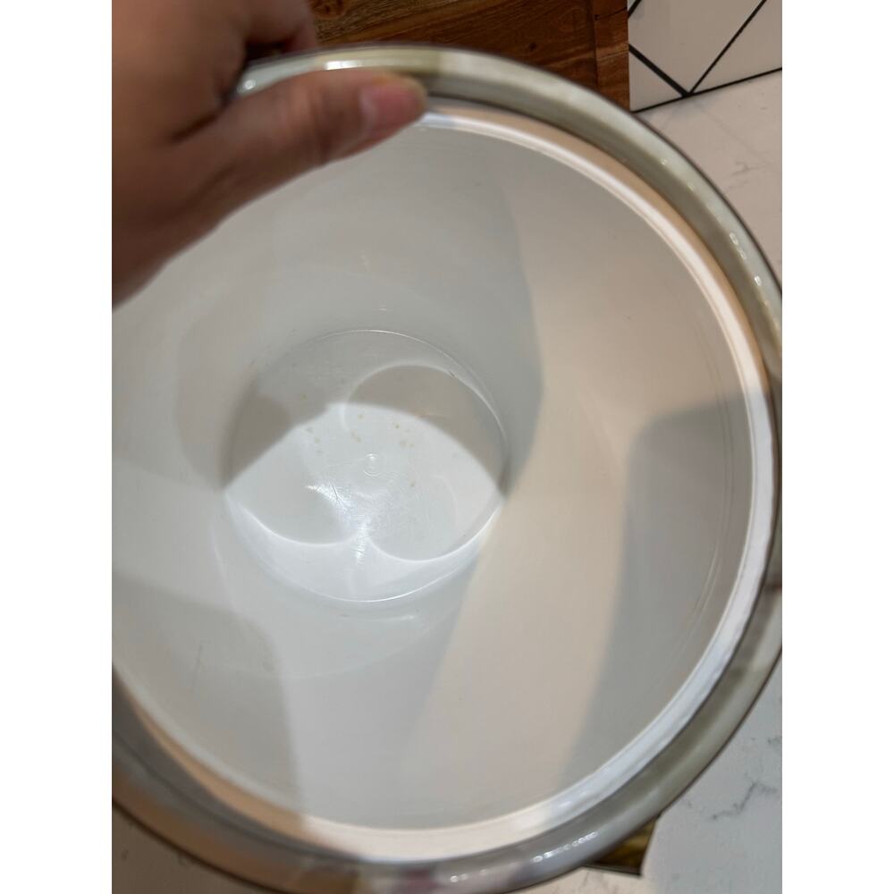 vintage mid-century modern insulated ice bucket faux-marble vinyl outer finish - Picture 11 of 15